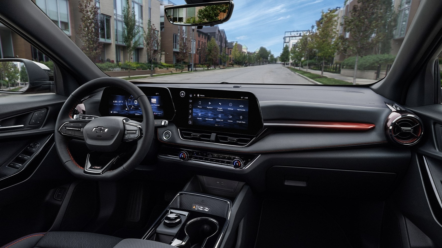 vue de l'habitacle et du tableau de bord d'un Chevrolet Equinox 2026